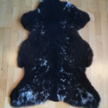 Lammfell natur-schwarz