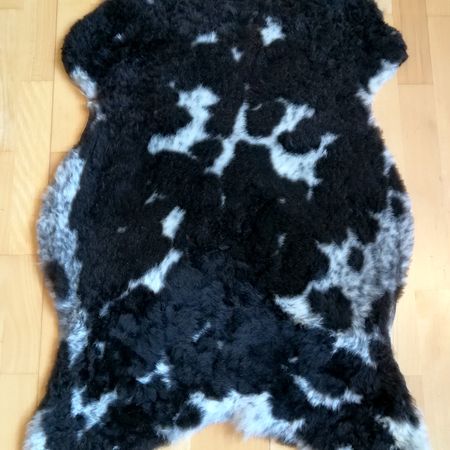 Lammfell schwarz-grau